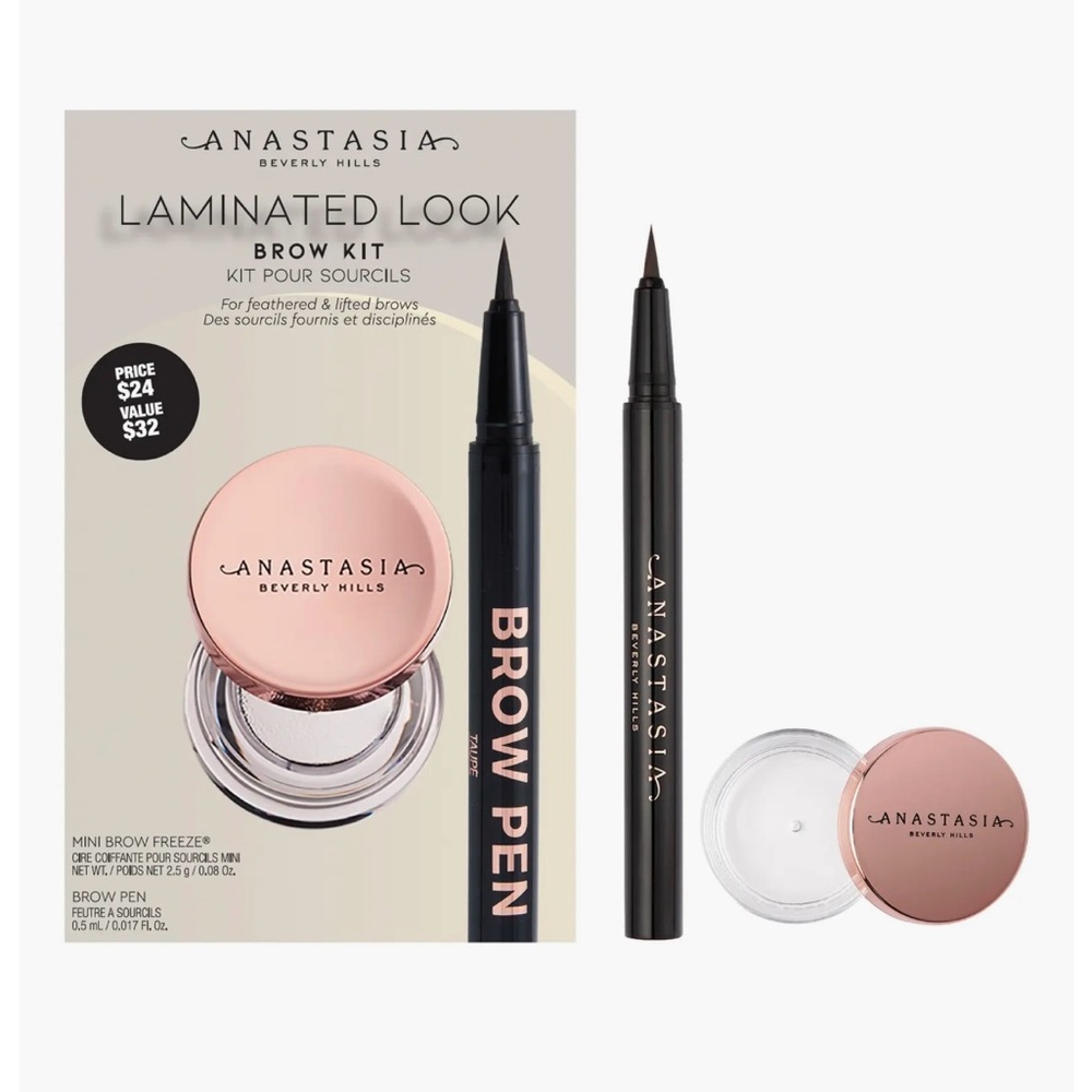 Anastasia Beverly Hills Laminated Look Brow Kit brow freeze brow pen soft brown